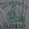 Funny Dad Shirts for Handyman Lawn and Garage Tees for Fathers Day Mechanic Shirts for Dads(Dark Heather Grey – Dadurday)