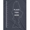 Funny Dad Shirts for Handyman Lawn and Garage Tees for Fathers Day Mechanic Shirts for Dads(Heather Navy – Fish Ruler)