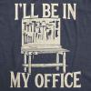 Funny Dad T Shirts Manly Tees for Parents Cool Mens Shirts for Fathers Day(Heather Navy – in My Office)