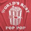 Funny Dad T Shirts Manly Tees for Parents Cool Mens Shirts for Fathers Day(Heather Red – Pop Popcorn)