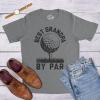Funny Mens Golfing T Shirts Best Dad by Par and Other Graphic Golf Tees for Dads(Dark Heather Grey – Grandpa By Par)