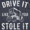 Funny Mens Golfing T Shirts Best Dad by Par and Other Graphic Golf Tees for Dads(Heather Navy – Stole It)