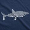 Funny Shark T Shirts for Men Jaws Shirts for Guys Funny Graphic Tees for Shark Week(Heather Navy – Dun Dun)