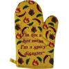I’m Not A Hot Mess I’m A Spicy Disaster Oven Mitt Funny Chili Peppers Heat Graphic Novelty Kitchen Glove Funny Graphic Kitchenwear Cool Sarcastic Novelty Yellow Oven Mitt(Oven Mitt)