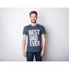 Mens Best Dad Ever T Shirt Funny Tee for Fathers Day Idea for Husband Novelty(Dark Heather Grey)