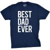 Mens Best Dad Ever T Shirt Funny Tee for Fathers Day Idea for Husband Novelty(Navy)