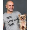 Mens Best Dog Dad Ever T Shirt Funny Fathers Day Hilarious Graphic Puppy Tee Guy(Heather Light Blue – Dog Dad)