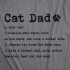 Mens Cat Dad Definition T Shirt Funny Father’s Day Pet Kitty Animal Lover Graphic Tee(Dark Heather Grey)