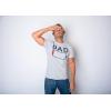 Mens Dad Battery Low Funny Sarcastic Graphic Tired Parenting Fathers Day T Shirt(Light Heather Grey)