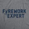 Mens Firework T Shirts Funny 4th of July Tees Firecracker Graphic Novelty Tees for Guys(Dark Heather Grey – Expert)