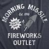 Mens Firework T Shirts Funny 4th of July Tees Firecracker Graphic Novelty Tees for Guys(Heather Navy – Morning Missle)