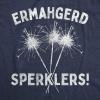 Mens Firework T Shirts Funny 4th of July Tees Firecracker Graphic Novelty Tees for Guys(Heather Navy – Sperklers)