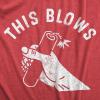 Mens Firework T Shirts Funny 4th of July Tees Firecracker Graphic Novelty Tees for Guys(Heather Red – This Blows)