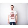 Mens King of Hearts T Shirt Cool Vintage Graphic Novelty Retro Tee for Guys(White)