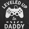 Mens Leveled Up to Daddy T Shirt Funny Video Game Fathers Day Tee(Heather Black)