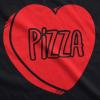Mens Pizza Candy Heart Funny Pizza Lovers Valentines Day Relationship T Shirt(Black)