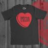 Mens Pizza Candy Heart Funny Pizza Lovers Valentines Day Relationship T Shirt(Black)