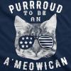 Mens Purroud to Be an Ameowican T Shirt Funny 4th of July Cat Tee for Guys(Navy)