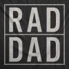 Mens Rad Dad Funny Cool Best Dad Fathers Day T Shirt for Dads(Heather Black)