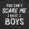 Mens You Cant Scare Me I Have A Daughter, Boys, Girls, and More T Shirts Funny Dad Tees for Father’s Day(Heather Black – Two Boys)