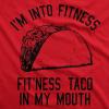 Womens Fitness Taco Funny Gym T Shirt Cool Humor Graphic Muscle Tee for Ladies(Red)