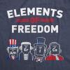 Womens Patriotic T Shirts Funny Fourth of July Tees for Women on Independence Day(Heather Navy – Element Freedom)