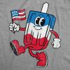 Womens Patriotic T Shirts Funny Fourth of July Tees for Women on Independence Day(Light Heather Grey – Usa Popsicle)