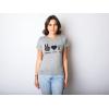 Womens Peace Love Tacos T Shirt Funny Saying Cute Graphic Vintage Ladies Design(Dark Heather Grey)
