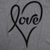 Womens Valentines Shirts Cute Heart T Shirts Funny Valentines Day Tees for Ladies(Dark Heather Grey – Love Cursive)