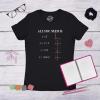 Womens Valentines Shirts Cute Heart T Shirts Funny Valentines Day Tees for Ladies(Heather Black – Equation)