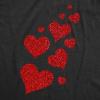 Womens Valentines Shirts Cute Heart T Shirts Funny Valentines Day Tees for Ladies(Heather Black – Hearts Glitter Ink)