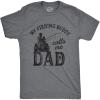 Crazy Dog Dad Fishing Shirts Funny Father’s Day Reel Cool Dad Papa Grandpa Tees(Dark Heather Grey – Calls Me Dad)
