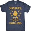 Crazy Dog Dad Fishing Shirts Funny Father’s Day Reel Cool Dad Papa Grandpa Tees(Heather Navy – Dad Grilling)