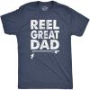 Crazy Dog Dad Fishing Shirts Funny Father’s Day Reel Cool Dad Papa Grandpa Tees(Heather Navy – Reel Great Dad)