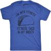 Crazy Dog Mens Graphic Funny T Shirt Im Into Fitness Taco in My Mouth Humor Novelty Shirt(Heather Royal)