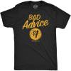 Crazy Dog Mens Sarcastic Humor T Shirts Funny Graphic Novelty Tees for Guys(Heather Black – Bad Advice)