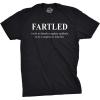 Crazy Dog Mens Sarcastic Humor T Shirts Funny Graphic Novelty Tees for Guys(Heather Black – Fartled)