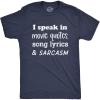 Crazy Dog Mens Sarcastic Humor T Shirts Funny Graphic Novelty Tees for Guys(Heather Navy – Quotes Lyrics Sarcasm)