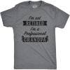 Crazy Dog Mens T Shirt Im Not Retired Im A Professional Grandpa Funny Retirement Tee(Dark Heather Grey)