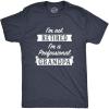 Crazy Dog Mens T Shirt Im Not Retired Im A Professional Grandpa Funny Retirement Tee(Heather Navy)