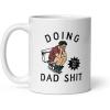 Crazy Dog T-Shirts Best Dad By Par Mug Funny Fathers Day Golf Coffee Cup – 11oz(Doing Dad)
