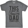 Crazy Dog T-Shirts Men’s Amazing Dad T-Shirt(Light Heather Grey – Amazing Dad)