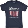 Crazy Dog T-Shirts Mens Bravery Never Goes Out of Style T Shirt Cool Heroes American Military Tee(Heather Navy)