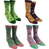 Crazy Dog T-Shirts Youth Funny Food Socks Delicious Eating Treat Novelty Snack Footwear for Kids(4-pack)