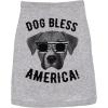 Dog Bless America Patriotic Shirt – Funny 4th of July Clothes for Dogs USA Pet Apparel – Soft Cotton Fit Small Medium Large Breeds Cool Summer Outfit for Independence Day Grey, M(X-Large)