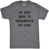 Funny Dad T Shirts Manly Tees for Parents Cool Mens Shirts for Fathers Day(Dark Heather Grey – Embarrass Kids)