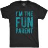 Funny Dad T Shirts Manly Tees for Parents Cool Mens Shirts for Fathers Day(Heather Black – Fun Parent)