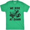 Funny Dad T Shirts Manly Tees for Parents Cool Mens Shirts for Fathers Day(Heather Green – Ride at Dawn)