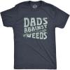 Funny Dad T Shirts Manly Tees for Parents Cool Mens Shirts for Fathers Day(Heather Navy – Against Weeds)