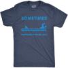 Funny Shark T Shirts for Men Jaws Shirts for Guys Funny Graphic Tees for Shark Week(Heather Navy – Motivation Shark)